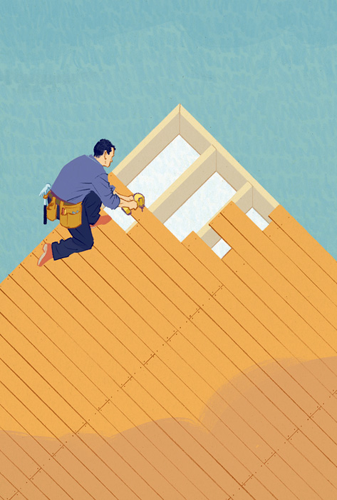Jori Bolton - Globe and Mail - Building a Deck Illustration