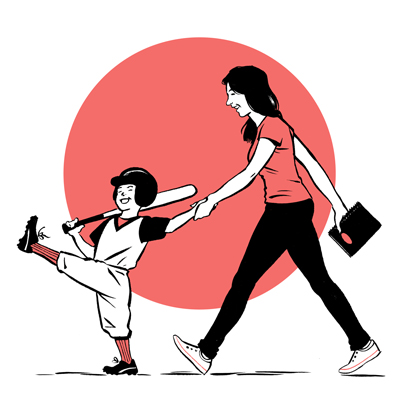 Jori Bolton - Illustration for the Globe and Mail - Baseball Mom