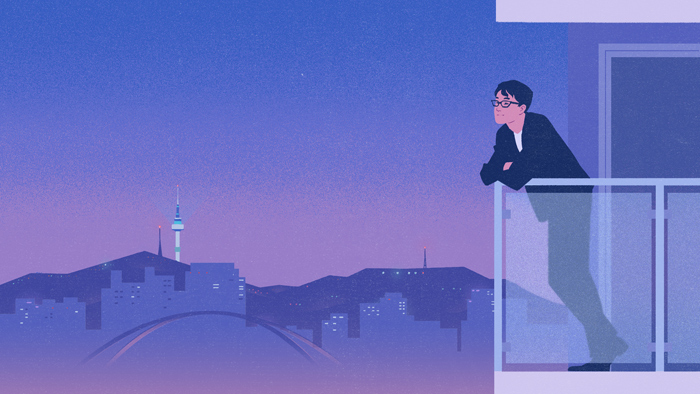 Illustration of Jung Kuho by Jori Bolton for the Mr. Porter Journal