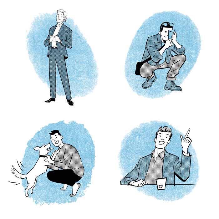 Spot illustrations by Jori Bolton for Bonobos