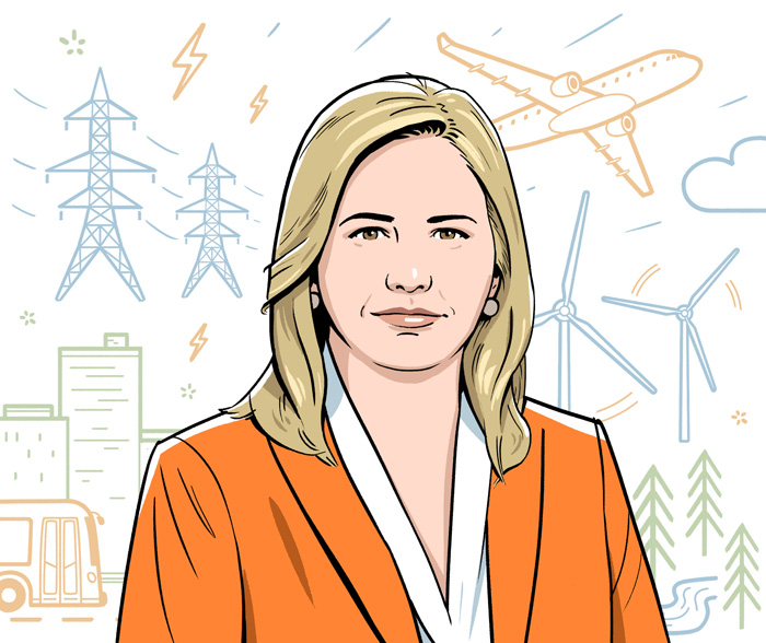 Illustration of Tamara Vrooman by Jori Bolton for Corporate Knights