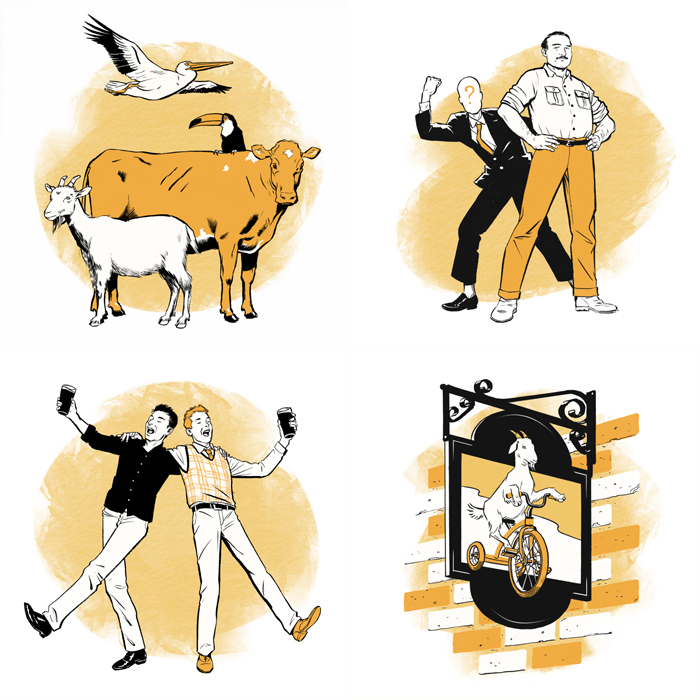 Illustrations by Jori Bolton for T Brand Studio for Guinness